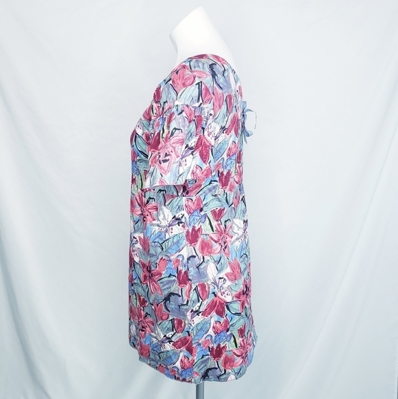 Zara Trafaluc Floral Tie Back Mini Dress Flutter Sleeves - Picture 6 of 12